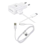 Samsung Camon 20 Premier 5G İle Uyumlu TA20 Micro & Type-C Kablolu 15W Hızlı Şarj Aleti Beyaz (Samsung Türkiye Garantilidir) - 1