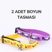 BUFFER® Çıngıraklı Zilli Sevimli Renkli Slikon Kedi Köpek Boyun Tasması - 10