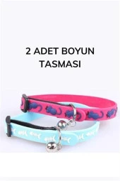 BUFFER® Çıngıraklı Zilli Sevimli Renkli Slikon Kedi Köpek Boyun Tasması - 11