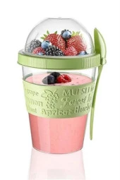 BUFFER® Taken Go Kapaklı Kaşıklı Pratik Taşınabilir Meyveli Yoğurt Kabı - 8