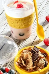 BUFFER® Taken Go Kapaklı Kaşıklı Pratik Taşınabilir Meyveli Yoğurt Kabı - 9