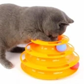 Tower Of Tracks Eğleneli Üç Katlı Kedi Oyuncağı Seti oyuncağı - 5