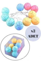 BUFFER® Dekoratif Minik 10 Toplu Ledli  Dekoratif Dolama Renkli Led - 8