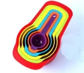 BUFFER® Pratik Ölçü Kaşığı Kabı 5li Şeker Baharat Sıvı Ölçer Aparat - 4