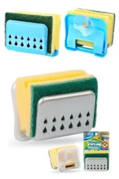 BUFFER® Pratik Mutfak Lavabo Vantuzlu Bulaşık Süngeri Askısı Aparatı - 4