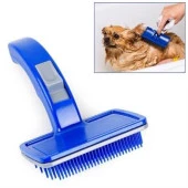 BUFFER® Kendini Temizleyen Kedi Köpek Tüy Bakım Tarağı Tüy Alıcı Tarak - 1