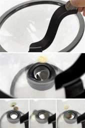 BUFFER® Eğlenceli Huni Şeklinde İlginç Şeffaf Para Biriktirme Kumbarası - 8