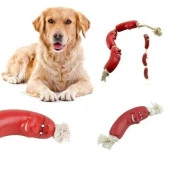 BUFFER® Evcil Hayvanlar İçin Eğitici 4 Adet Sevimli Oyuncak Sosis - 10