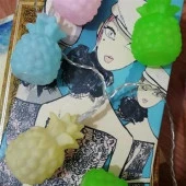 BUFFER® Karışık Renk Dekoratif Ananas Dolama 10’lu Şerit Led Işık Zinciri - 10