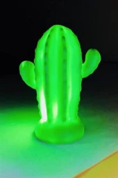 BUFFER® Pilli Silikon Led Işıklı Sevimli Kaktüs Gece Lambası Aydınlatması - 8