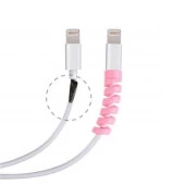 BUFFER® 4lü Apple, Android Şaj Kablosu Koruyucu Silikon Spiral Yay Aparat - 5