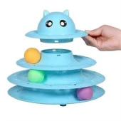 BUFFER® Tower Of Tracks Eğlenceli Üç Katlı Kedi Oyuncağı Seti Kedi Oyunu - 7