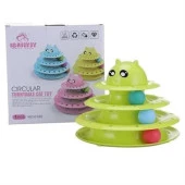 BUFFER® Tower Of Tracks Eğlenceli Üç Katlı Kedi Oyuncağı Seti Kedi Oyunu - 9
