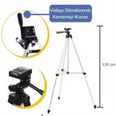 BUFFER® Taşıma Çantalı 130 cm Profesyonel Alüminyum Kamera Tripodu - 8