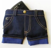 BUFFER® Jean Short Telefon Kılıfı ve Cüzdan - 1