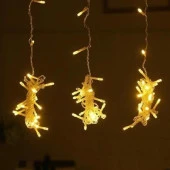 BUFFER® 8 Fonksiyonlu 200 Led 10 Saçak Şerit Led 2x2 Perde İp Led (Gün Işığı) - 3