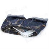 BUFFER® Jean Short Telefon Kılıfı ve Cüzdan - 2