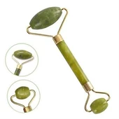 BUFFER® Özel Süngerli Kutusunda Kırılmaz Çift Taraflı 2li Cilt Yüz Masaj Aleti Jade Roller Yeşim Taş - 5