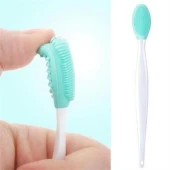 BUFFER® 2 Adet Dudak Fırçası Peeling Etkili Gözenek Siyah Nokta Temizleyici Akne Giderici Çift Yönl - 3