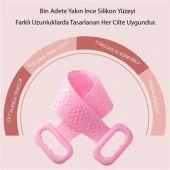 BUFFER® Çift Taraflı Banyo Hamam Lifi Silikon Masajlı Yumuşak Duş Lifi Uzun Ömürlü Hazır Banyo Keses - 4