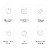 BUFFER® Çift Taraflı Banyo Hamam Lifi Silikon Masajlı Yumuşak Duş Lifi Uzun Ömürlü Hazır Banyo Keses - 10