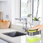 Buffer® İkisi Bir Arada Basmalı Pratik Sıvı Sabunluk Pompası Ve Bulaşık Yıkama Süngeri Haznesi - 4