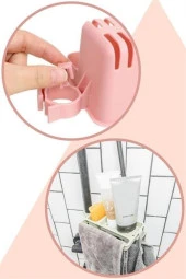 BUFFER® Musluğa Takılan Sünger Havlu Askılı Sabun Hazneli mutfak Banyo Lavabo Düzenleyici Organizer - 12