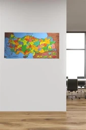 BUFFER® Renkli Türkiye Haritası Manyetik Yapıştırıcı Gerektirmeyen Duvar Stickerı 118 CM * 56 CM - 10