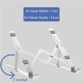 BUFFER® Ayarlanabilir Dizüstü Destek Tabanı Tamamen Katlanabilir Taşınabilir Laptop Yükseltici - 2