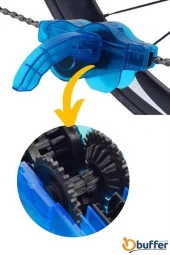 BUFFER® Bisiklet Zincir Dişlisi Koruyucu Pas Sökücü Temizleme Fırçası Aparatı Bakım Seti 4 Parça - 8