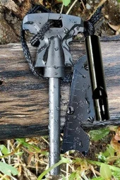 BUFFER® Acil Durum Magnezyum Çubuk Çakmaktaşı Hayatta Kalma Ateş Başlatıcı Çakmak Kiti Düdük Hediyel - 8