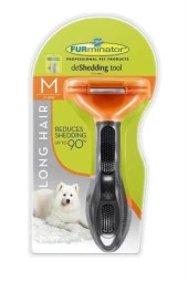 BUFFER® Uzun Tüylü Köpekler İçin Kolay Tarama Fırçası Temizlenebilir Çelik Tarak Tüy Toplayıcı Mediu - 12