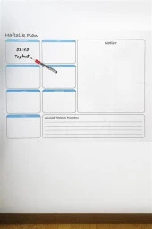 BUFFER® Haftalık Planlayıcı Manyetik Duvar Stickerı Takvim 70 cm x 56 cm - 2