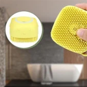 BUFFER® Yumuşak Silikon Malzemeli Esnek Jel Hazneli Masaj Fonksiyonlu Etkili Banyo Duş Kese Lifi - 5