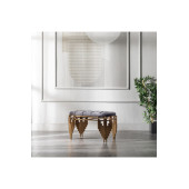 GÜMÜŞ GRİ PUF ULTRA LAK KAPLAMA 80 CM UZUNLUK BENCH - 1