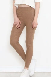 Örme Kaşe Tayt Camel - 3