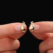 Altın Drop Küpe 1.5 cm - 1