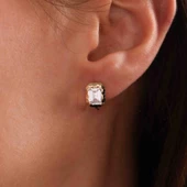 Aynalı Baget Küpe 14K - 3