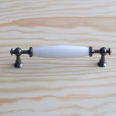 Gerçek Porselen Füme Beyaz 128 Mm Kulp Mobilya Çekmece Mutfak Kulpları Kulbu Dolabı Dolap Kulpu thumbnail 3