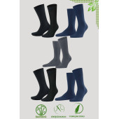 Premium Busines (5 ÇİFT HEDİYE KUTULU) Klasik Uzun Boy Mevsimlik Dikişsiz Erkek Bambu Soket Çorap - 3