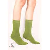 Thermo Özellikli 2X Korumalı (3 Çift) Kadın Termal Renkli Kışlık Yün Havlu Çorap - 3