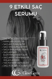 Glow Genix 9 Etkili Saç Bakım Serumu | Besleyici, Onarıcı, Yumuşatıcı, Elektriklenme Karşıtı | 100 ml - 3