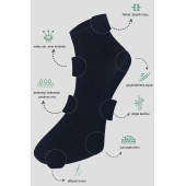 Erkek Patik Lacose Kabartma Desenli (5 ADET) Bambu Dikişsiz Parfümlü Kısa Çorap - 2