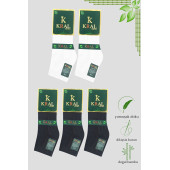 Erkek Patik Lacose Kabartma Desenli (5 ADET) Bambu Dikişsiz Parfümlü Kısa Çorap - 6