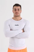 Diadora Pro - Erkek Beyaz Sıkı Kesimli Uzun Kollu İçlik - 1140051 - 1