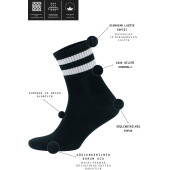 Erkek - Kadın (6 ÇİFT) Çizgili Kolej Tenis Çorabı Pamuklu Terletmez Çorap - 2