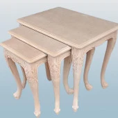 Zigon Sehpa 90364 Model HAM Aslan Ayak Lüks Oyma Klasik Kayın Kaplama El Yapım thumbnail 5