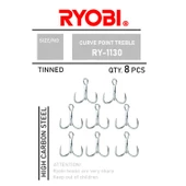 Ryobi Curve Point Treble Üçlü Olta İğnesi  4 No / 8 Adet thumbnail 2