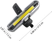 6017-Mavi Kırmızı Çakarlı Usb Şarjlı Bisiklet Stop Lambası - 2