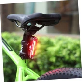 6017-Mavi Kırmızı Çakarlı Usb Şarjlı Bisiklet Stop Lambası - 4